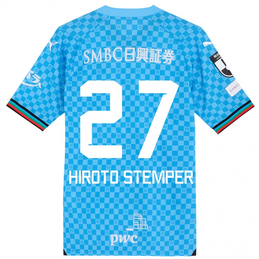 Niño Fútbol Camiseta Luka Hiroto Stemper #27 Azul Celeste 1ª Equipación 2024/25