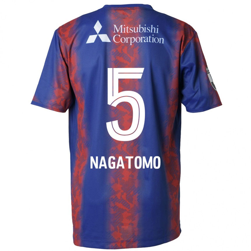 Niño Fútbol Camiseta Yuto Nagatomo #5 Azul Rojo 1ª Equipación 2024/25