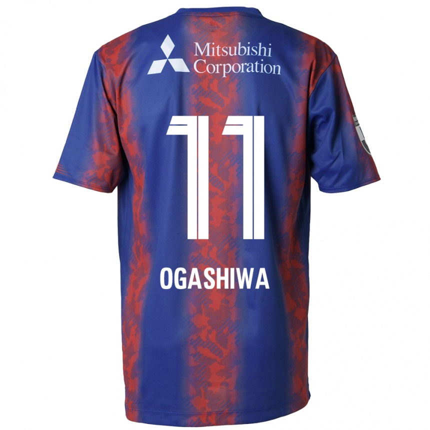 Niño Fútbol Camiseta Tsuyoshi Ogashiwa #11 Azul Rojo 1ª Equipación 2024/25