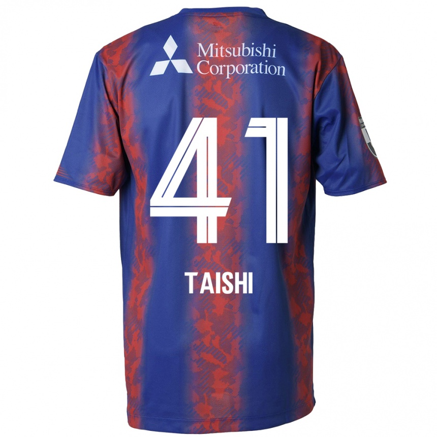 Niño Fútbol Camiseta Taishi Brandon Nozawa #41 Azul Rojo 1ª Equipación 2024/25