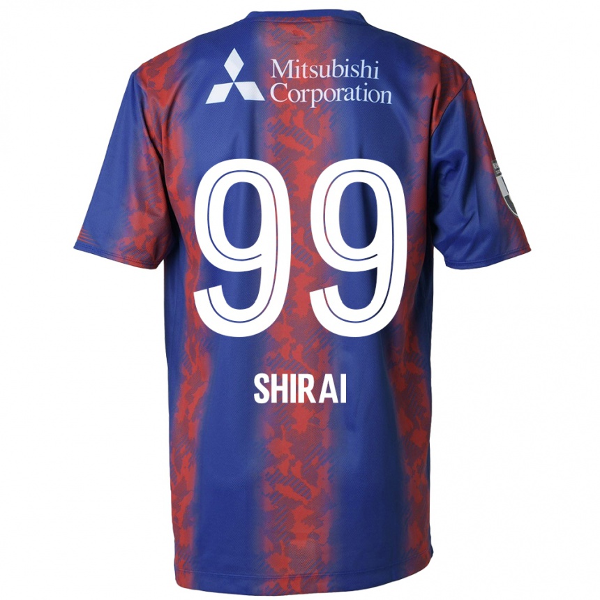 Niño Fútbol Camiseta Kosuke Shirai #99 Azul Rojo 1ª Equipación 2024/25