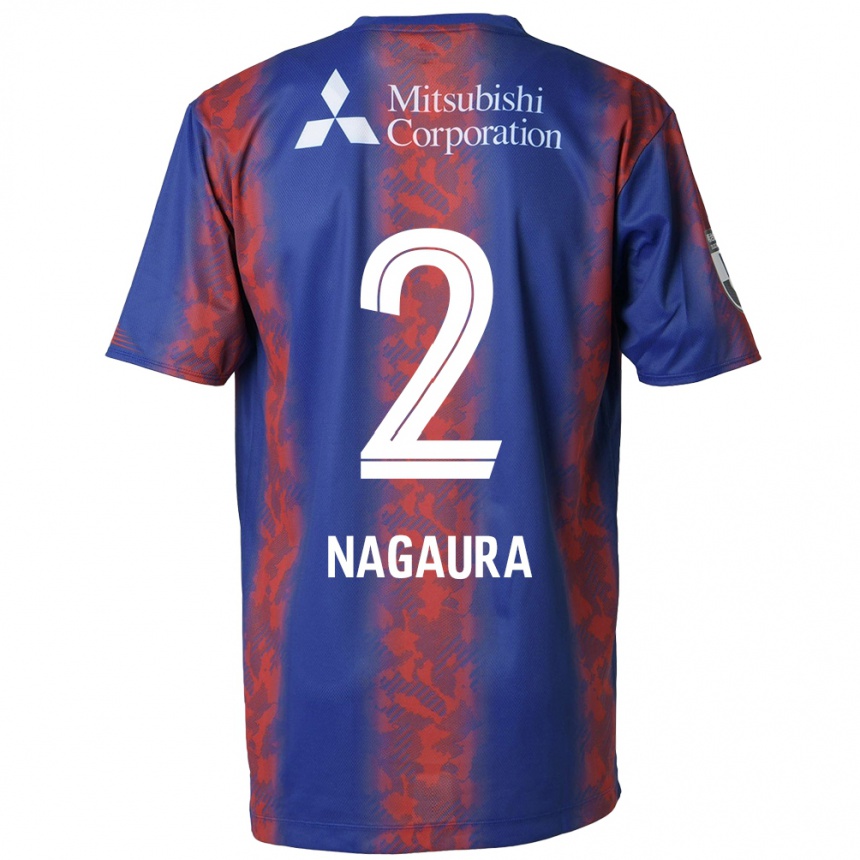 Niño Fútbol Camiseta Koshi Nagaura #2 Azul Rojo 1ª Equipación 2024/25