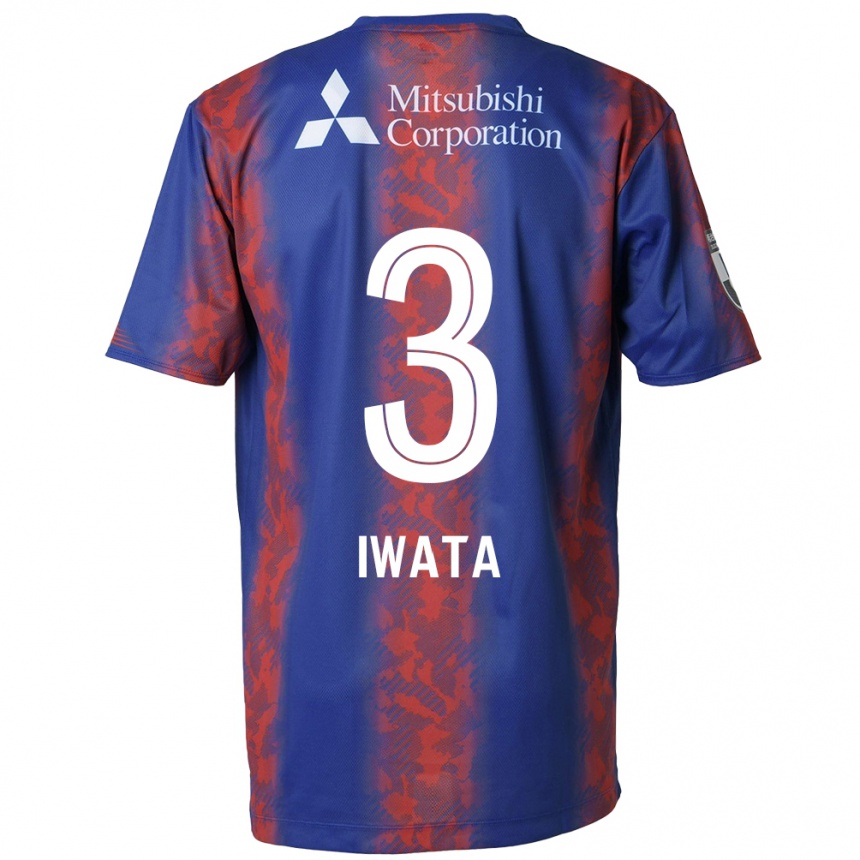 Niño Fútbol Camiseta Yuki Iwata #3 Azul Rojo 1ª Equipación 2024/25