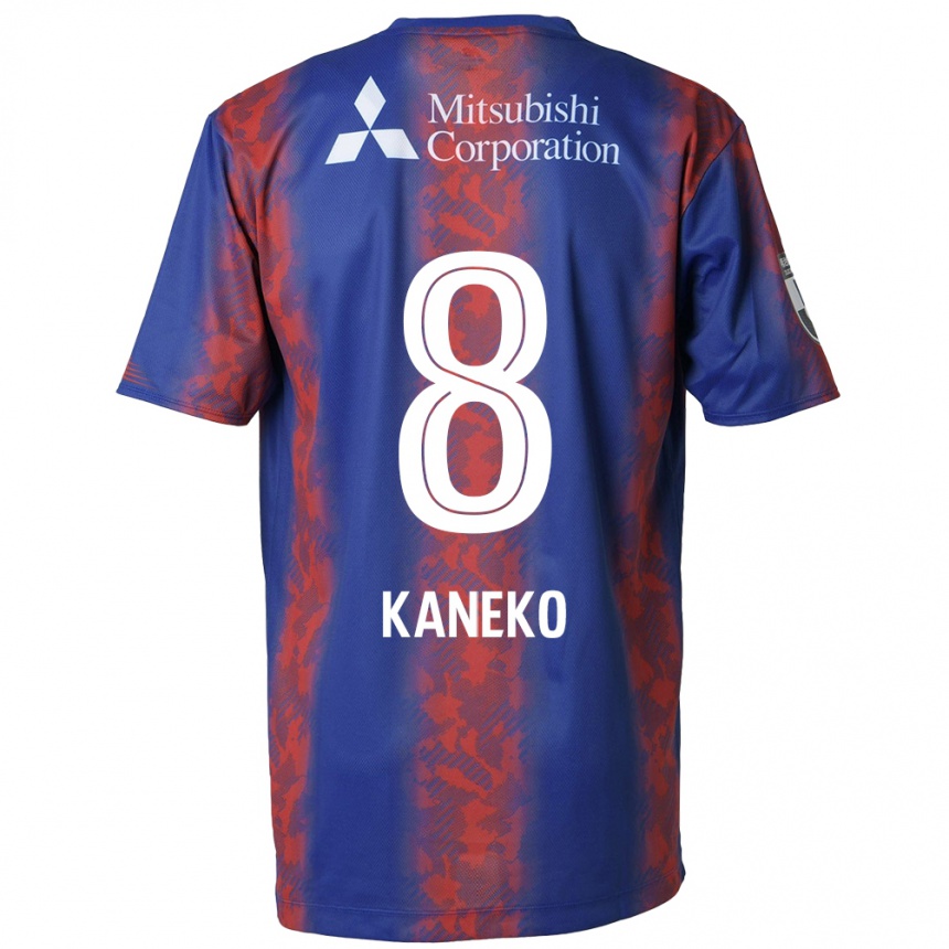 Niño Fútbol Camiseta Shunsuke Kaneko #8 Azul Rojo 1ª Equipación 2024/25