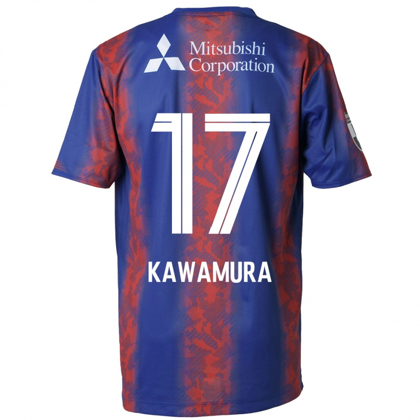 Niño Fútbol Camiseta Riku Kawamura #17 Azul Rojo 1ª Equipación 2024/25