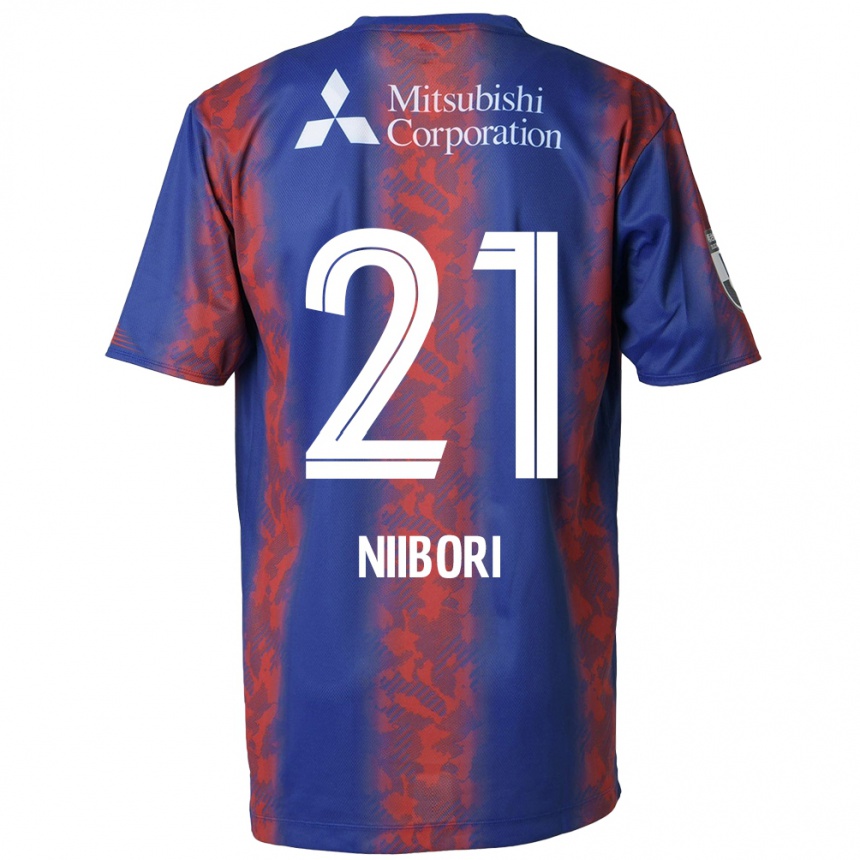 Niño Fútbol Camiseta Keita Niibori #21 Azul Rojo 1ª Equipación 2024/25