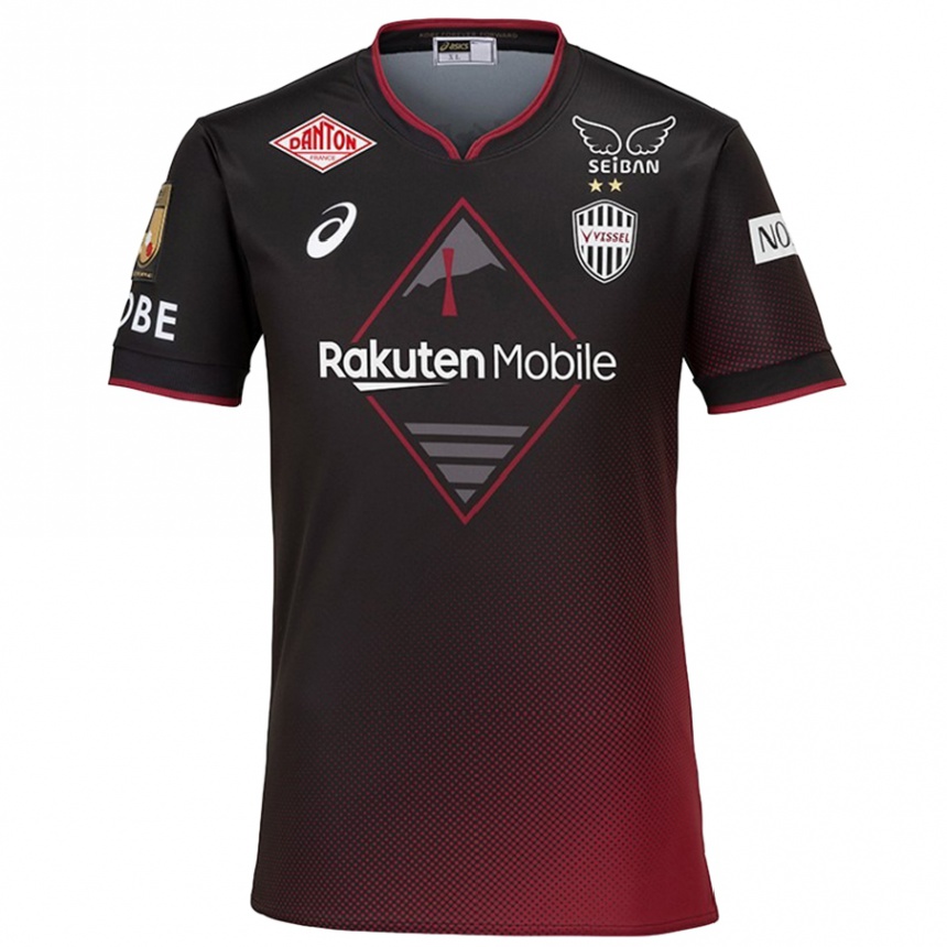 Niño Fútbol Camiseta Hiroto Yamashita #46 Negro Rojo 1ª Equipación 2024/25