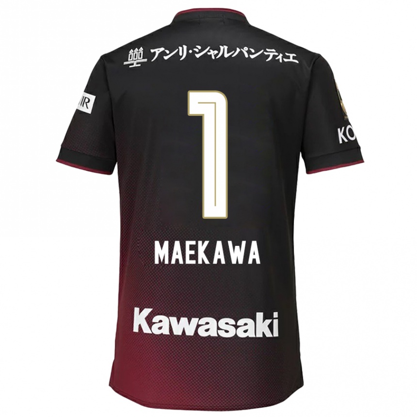 Niño Fútbol Camiseta Daiya Maekawa #1 Negro Rojo 1ª Equipación 2024/25