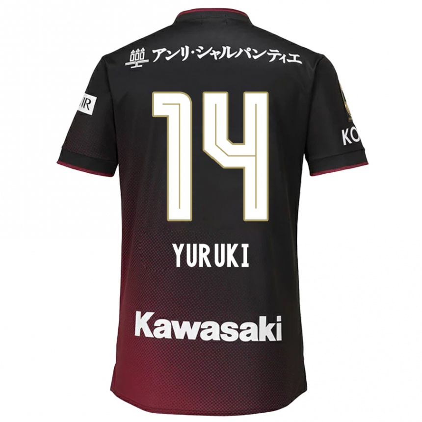 Niño Fútbol Camiseta Koya Yuruki #14 Negro Rojo 1ª Equipación 2024/25