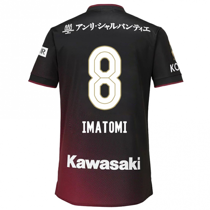 Niño Fútbol Camiseta Teruya Imatomi #8 Negro Rojo 1ª Equipación 2024/25