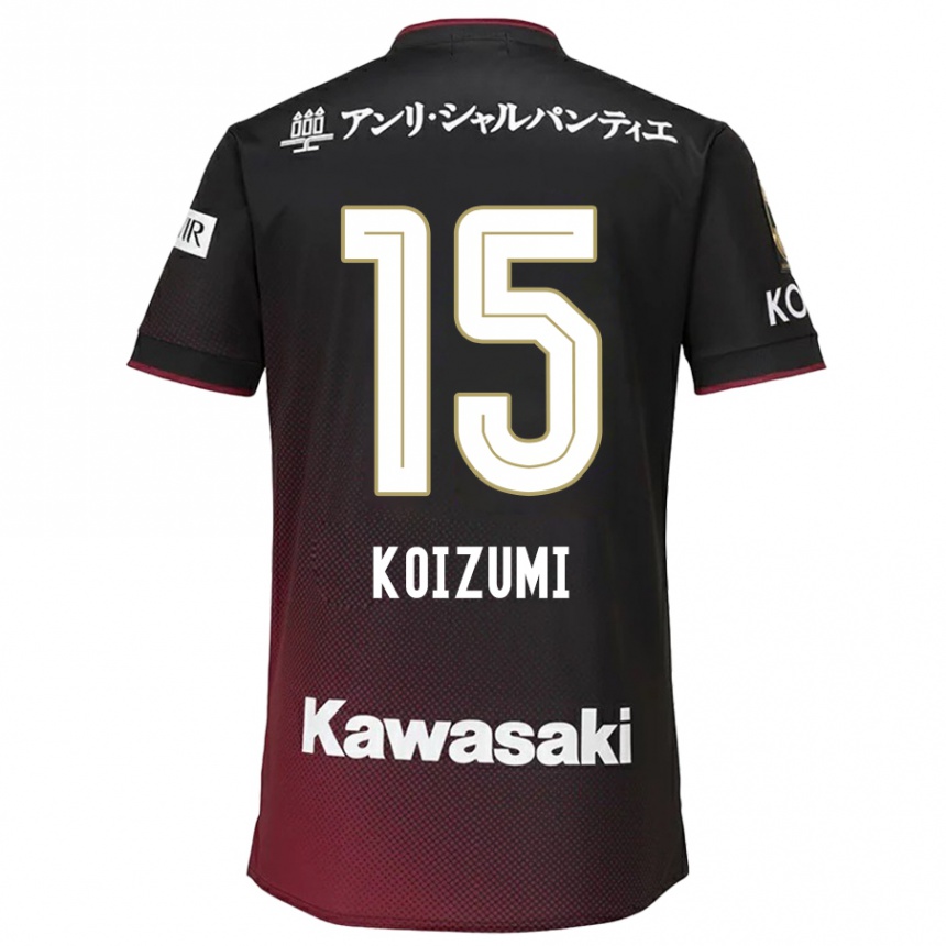 Niño Fútbol Camiseta Fuga Koizumi #15 Negro Rojo 1ª Equipación 2024/25