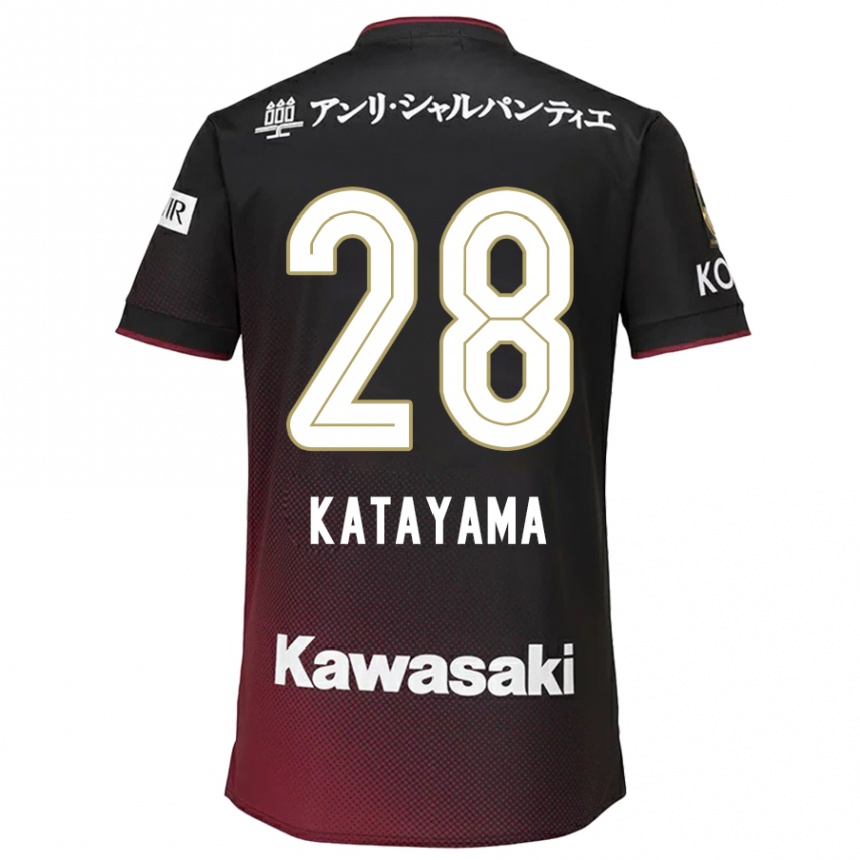 Niño Fútbol Camiseta Kota Katayama #28 Negro Rojo 1ª Equipación 2024/25