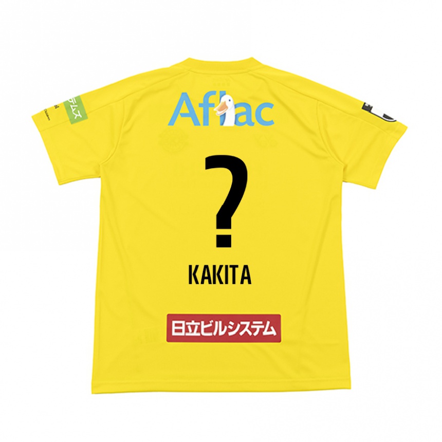 Niño Fútbol Camiseta Yuki Kakita #0 Amarillo Negro 1ª Equipación 2024/25