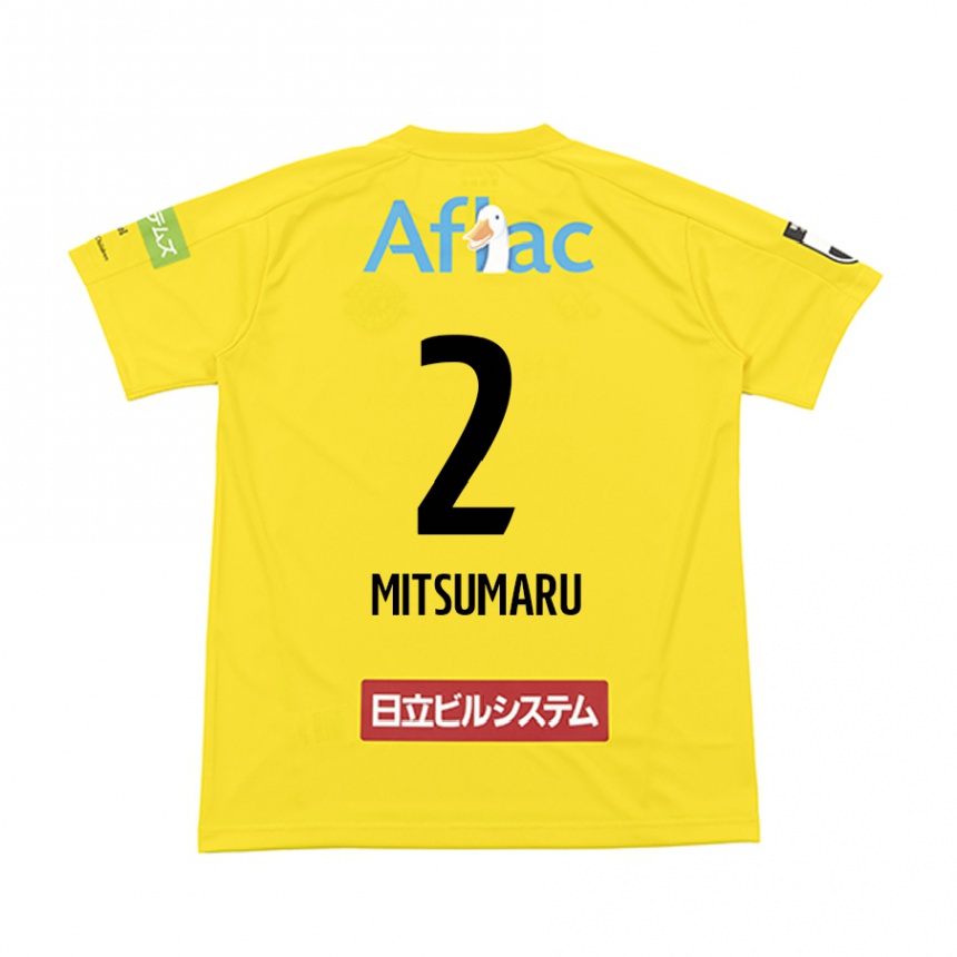 Niño Fútbol Camiseta Hiromu Mitsumaru #2 Amarillo Negro 1ª Equipación 2024/25