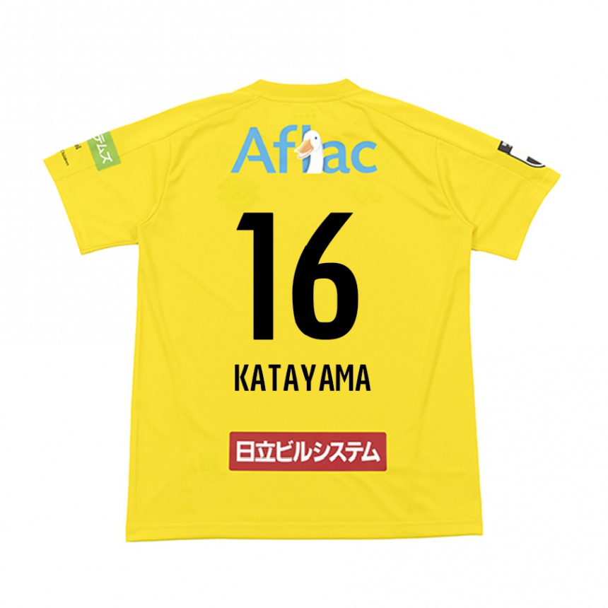 Niño Fútbol Camiseta Eiichi Katayama #16 Amarillo Negro 1ª Equipación 2024/25