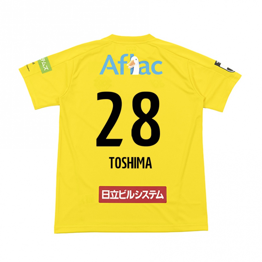 Niño Fútbol Camiseta Sachiro Toshima #28 Amarillo Negro 1ª Equipación 2024/25