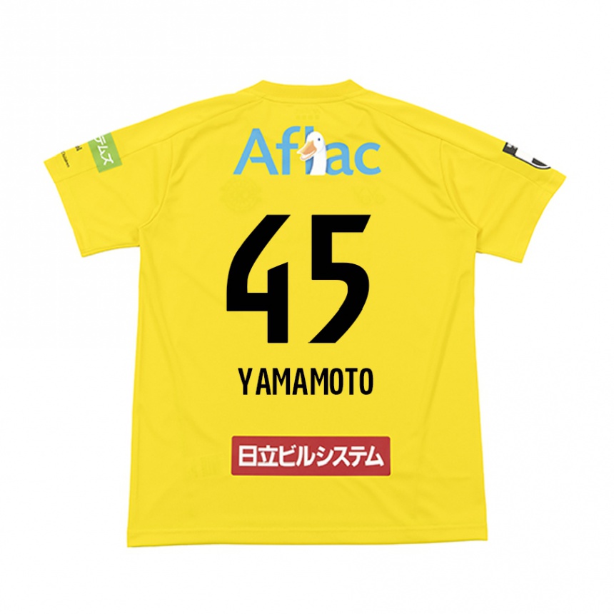 Niño Fútbol Camiseta Ota Yamamoto #45 Amarillo Negro 1ª Equipación 2024/25