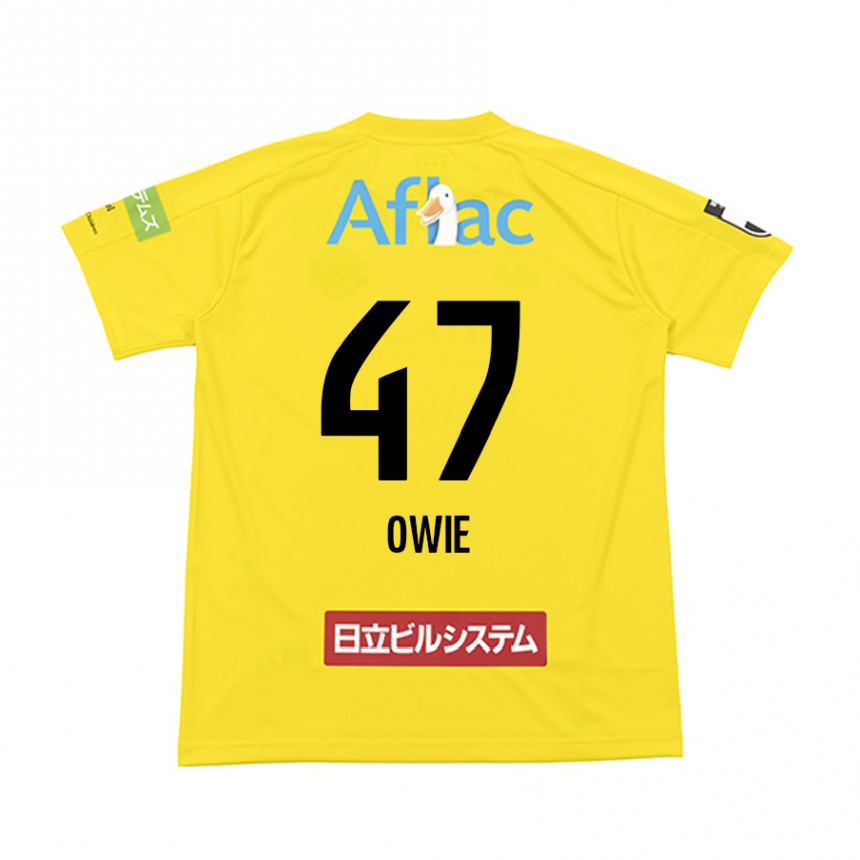 Niño Fútbol Camiseta William Owie #47 Amarillo Negro 1ª Equipación 2024/25