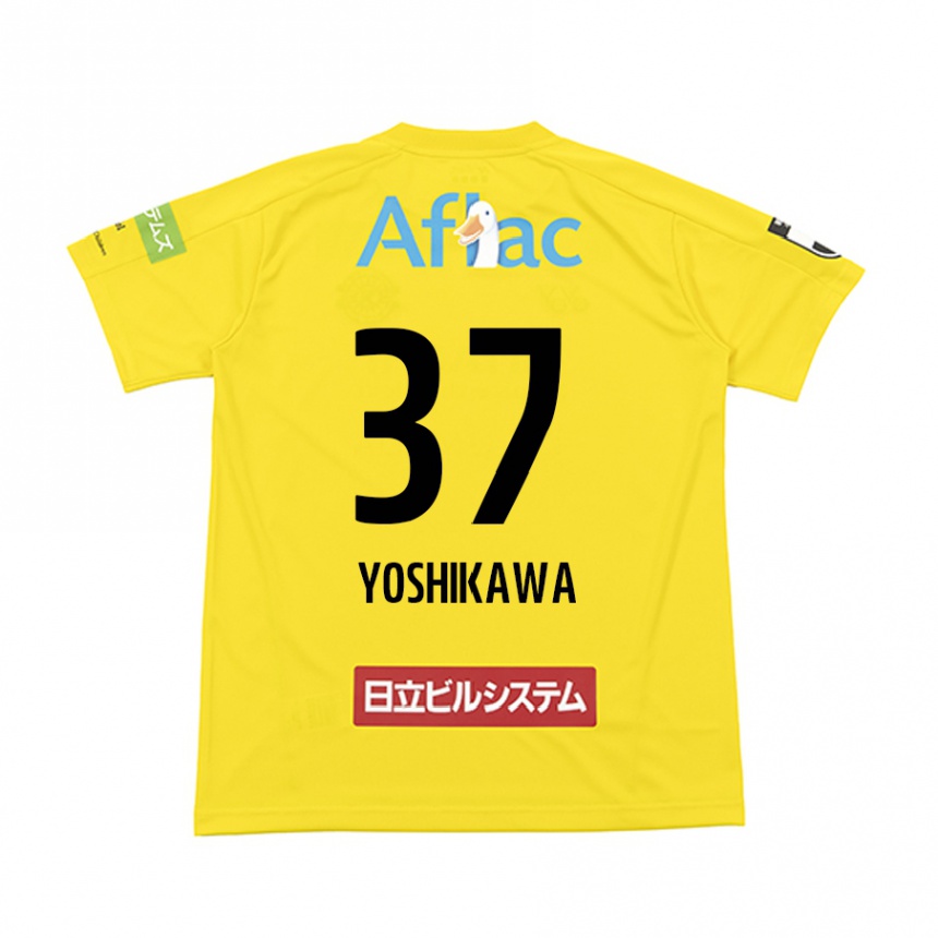 Niño Fútbol Camiseta Haruto Yoshikawa #37 Amarillo Negro 1ª Equipación 2024/25