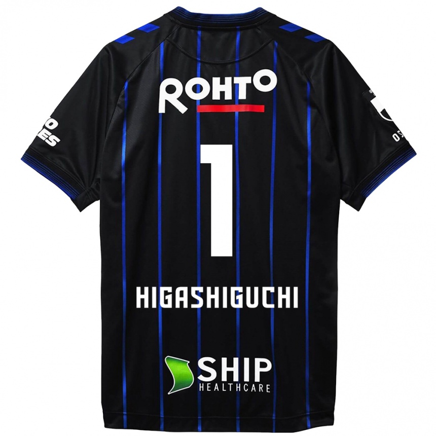 Niño Fútbol Camiseta Masaaki Higashiguchi #1 Azul Negro 1ª Equipación 2024/25