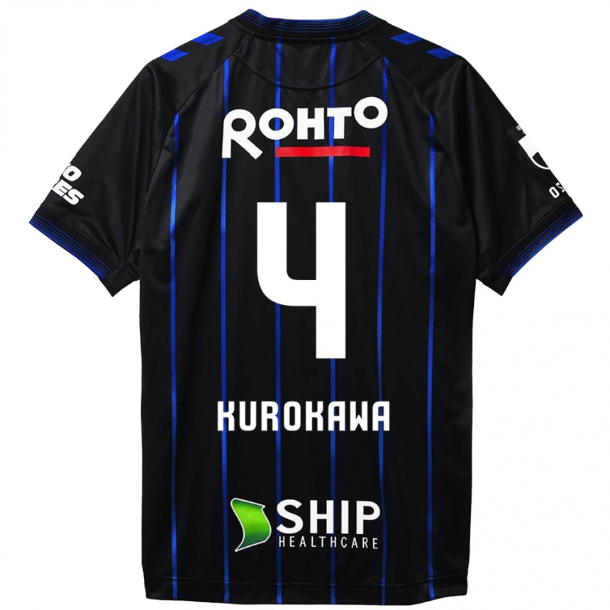 Niño Fútbol Camiseta Keisuke Kurokawa #4 Azul Negro 1ª Equipación 2024/25