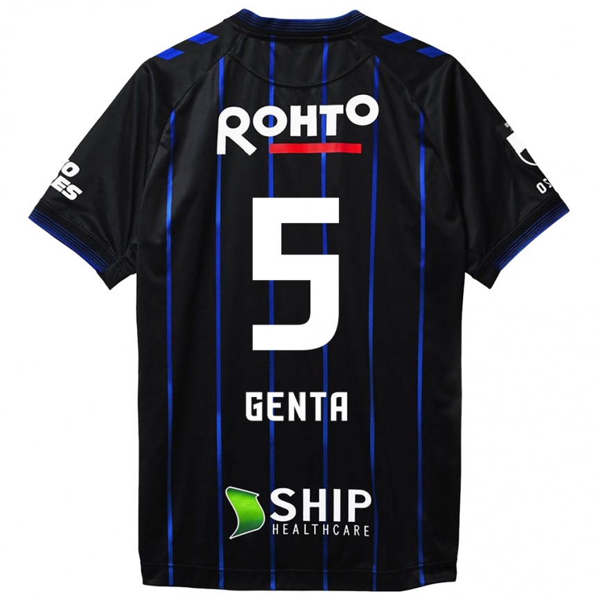 Niño Fútbol Camiseta Genta Miura #5 Azul Negro 1ª Equipación 2024/25