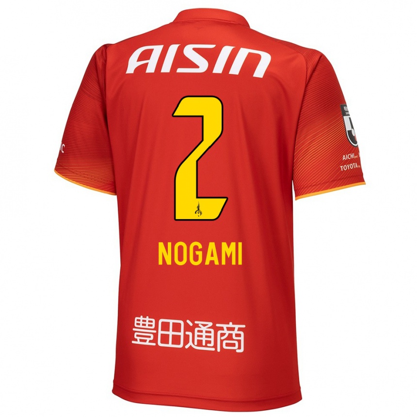 Niño Fútbol Camiseta Yuki Nogami #2 Rojo Blanco Amarillo 1ª Equipación 2024/25