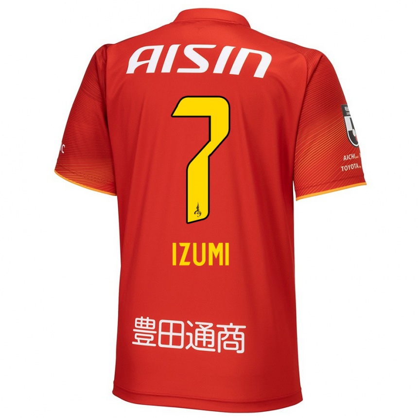 Niño Fútbol Camiseta Ryuji Izumi #7 Rojo Blanco Amarillo 1ª Equipación 2024/25