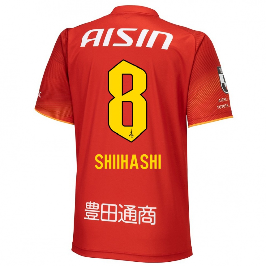 Niño Fútbol Camiseta Keiya Shiihashi #8 Rojo Blanco Amarillo 1ª Equipación 2024/25