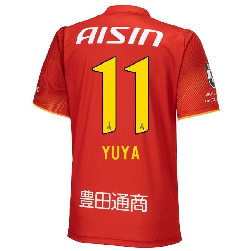 Niño Fútbol Camiseta Yuya Yamagishi #11 Rojo Blanco Amarillo 1ª Equipación 2024/25