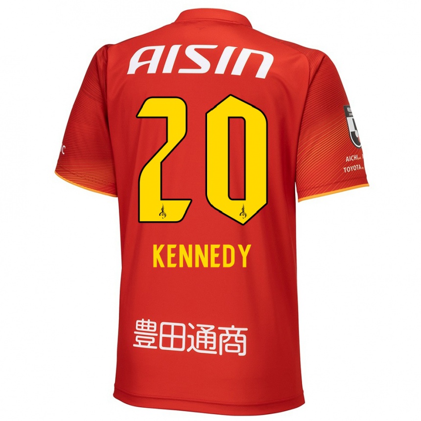 Niño Fútbol Camiseta Kennedy Egbus Mikuni #20 Rojo Blanco Amarillo 1ª Equipación 2024/25