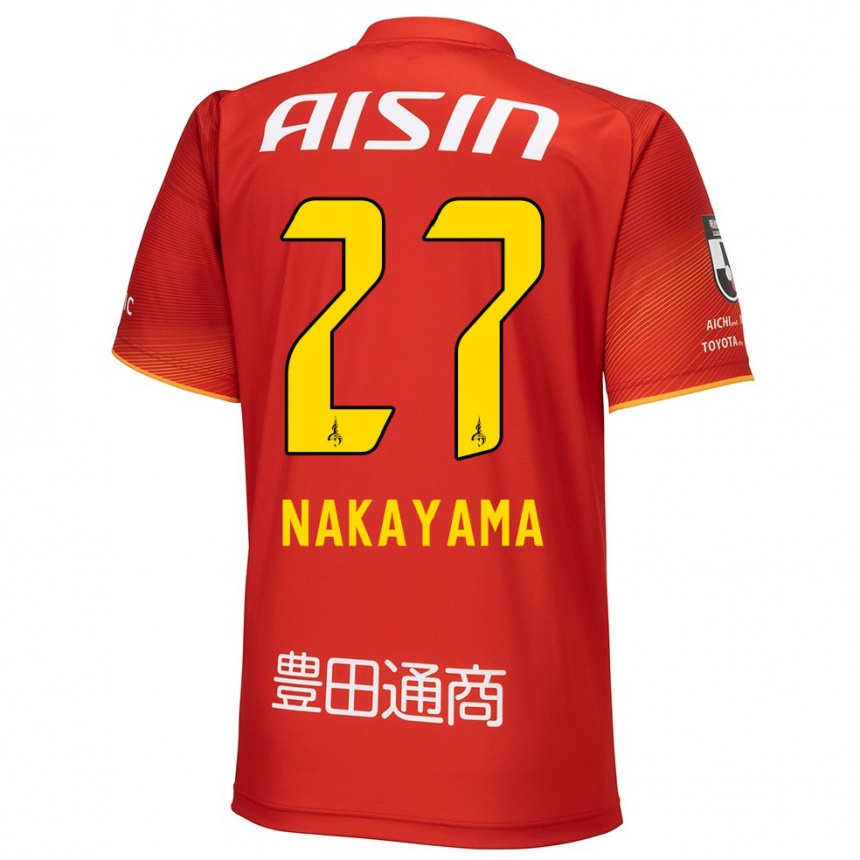 Niño Fútbol Camiseta Katsuhiro Nakayama #27 Rojo Blanco Amarillo 1ª Equipación 2024/25