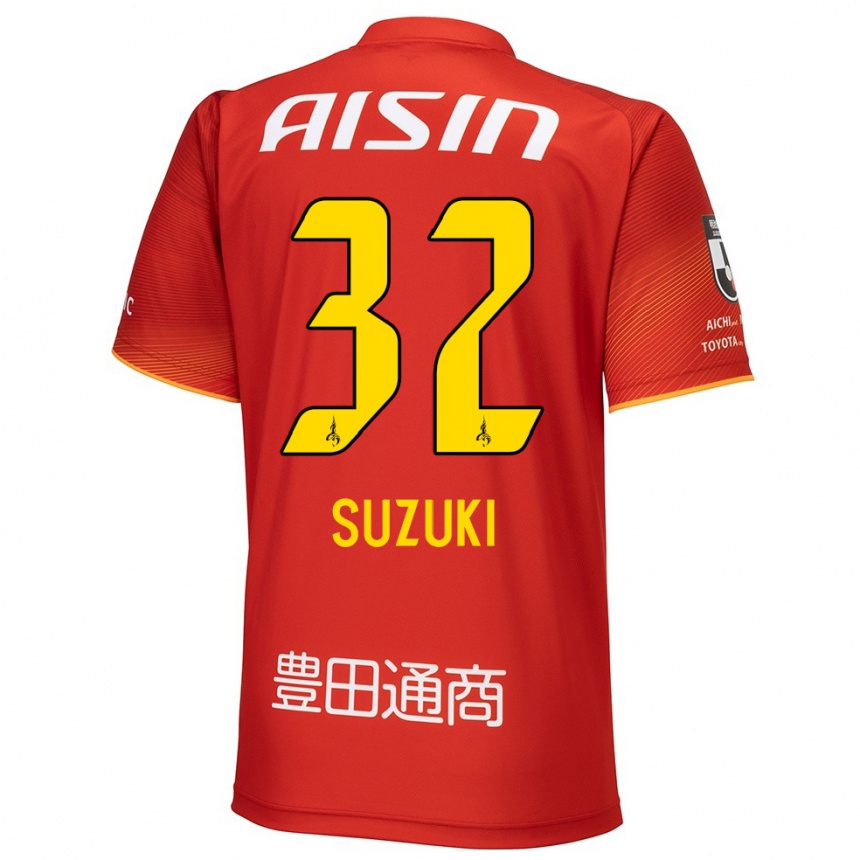 Niño Fútbol Camiseta Haruto Suzuki #32 Rojo Blanco Amarillo 1ª Equipación 2024/25