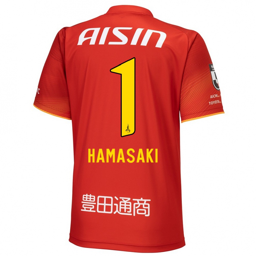 Niño Fútbol Camiseta Shiki Hamasaki #1 Rojo Blanco Amarillo 1ª Equipación 2024/25