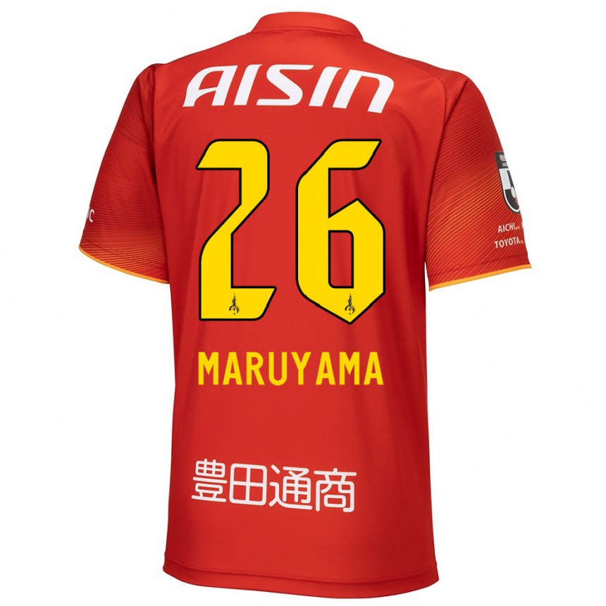 Niño Fútbol Camiseta Serato Maruyama #26 Rojo Blanco Amarillo 1ª Equipación 2024/25