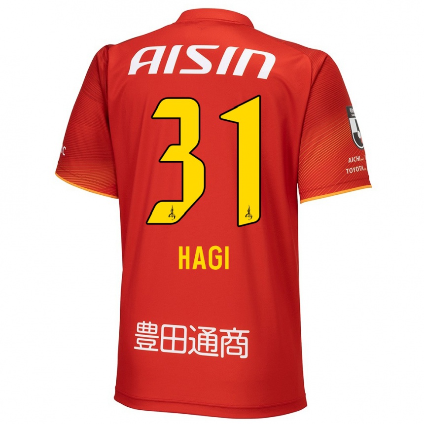 Niño Fútbol Camiseta Hiroaki Hagi #31 Rojo Blanco Amarillo 1ª Equipación 2024/25