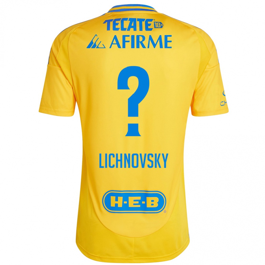 Niño Fútbol Camiseta Igor Lichnovsky #0 Oro Amarillo 1ª Equipación 2024/25