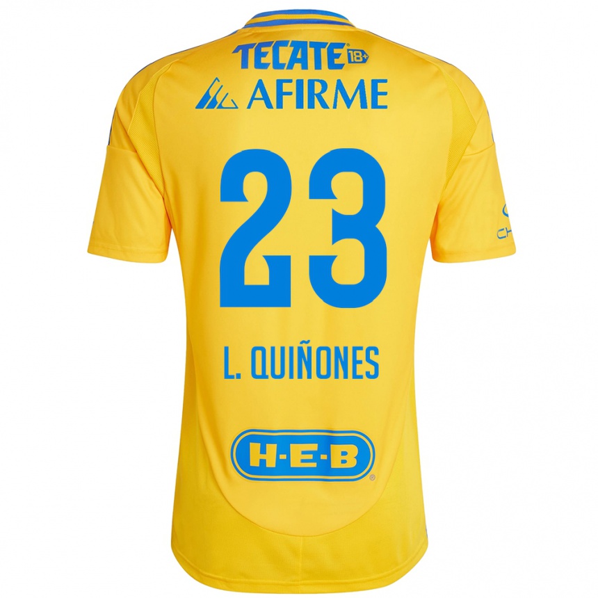 Niño Fútbol Camiseta Luis Quiñones #23 Oro Amarillo 1ª Equipación 2024/25