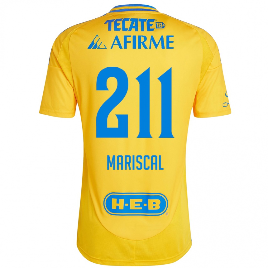 Niño Fútbol Camiseta Kevin Mariscal #211 Oro Amarillo 1ª Equipación 2024/25