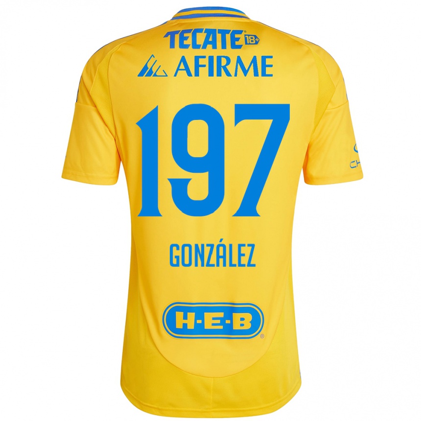 Niño Fútbol Camiseta Germán González #197 Oro Amarillo 1ª Equipación 2024/25