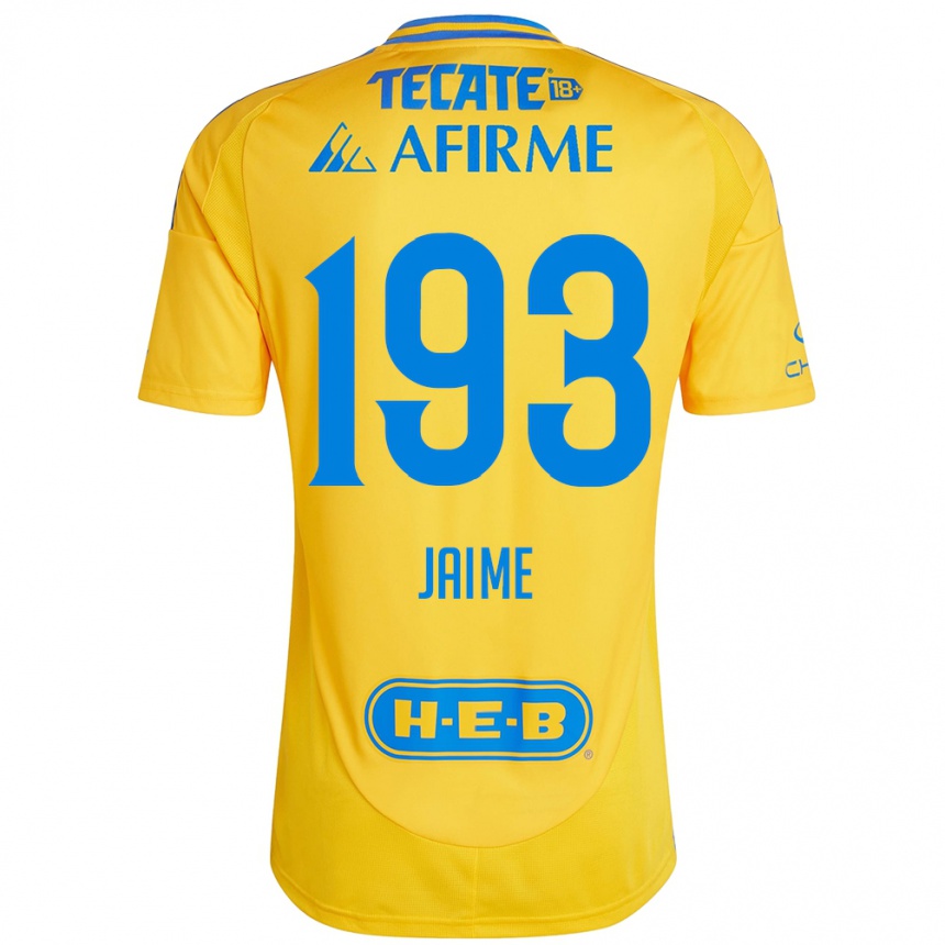 Niño Fútbol Camiseta Kenneth Jaime #193 Oro Amarillo 1ª Equipación 2024/25