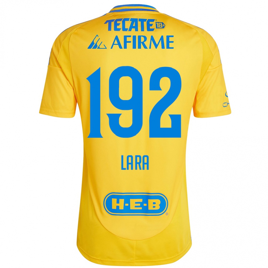 Niño Fútbol Camiseta Miguel Lara #192 Oro Amarillo 1ª Equipación 2024/25