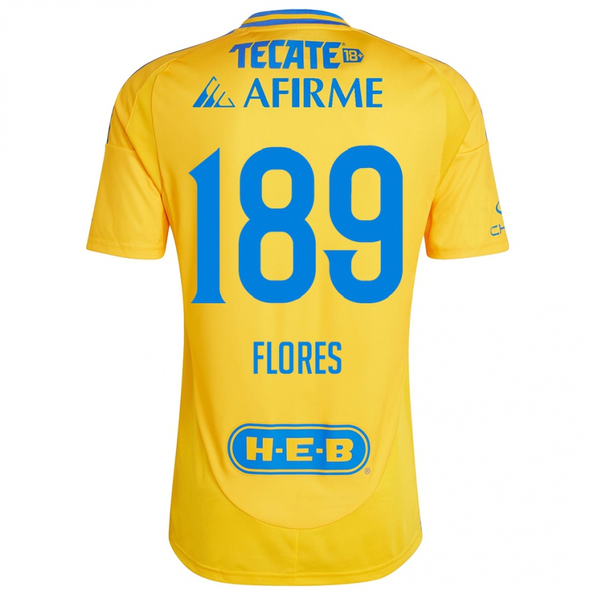 Niño Fútbol Camiseta Rolando Flores #189 Oro Amarillo 1ª Equipación 2024/25