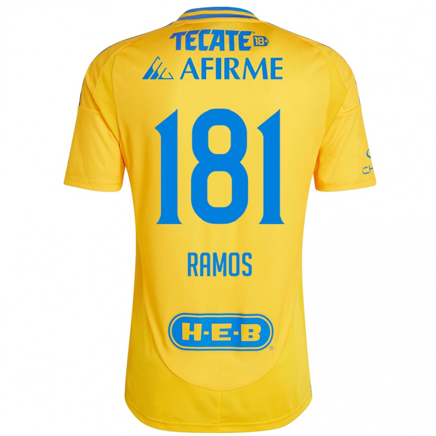 Niño Fútbol Camiseta Anthony Ramos #181 Oro Amarillo 1ª Equipación 2024/25