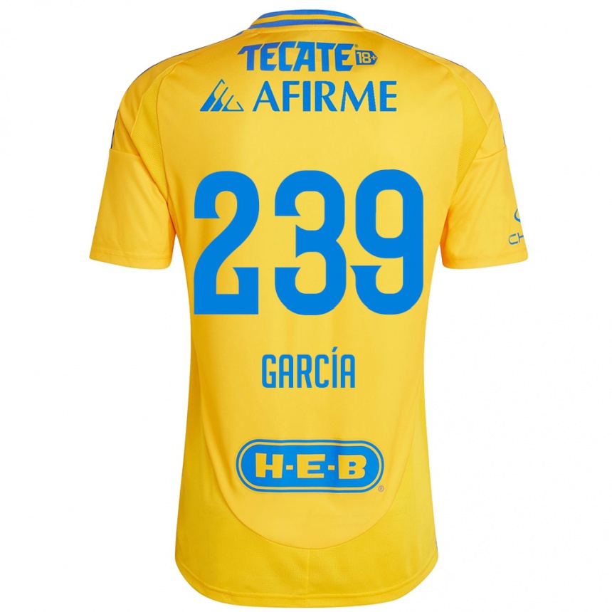 Niño Fútbol Camiseta Diego García #239 Oro Amarillo 1ª Equipación 2024/25