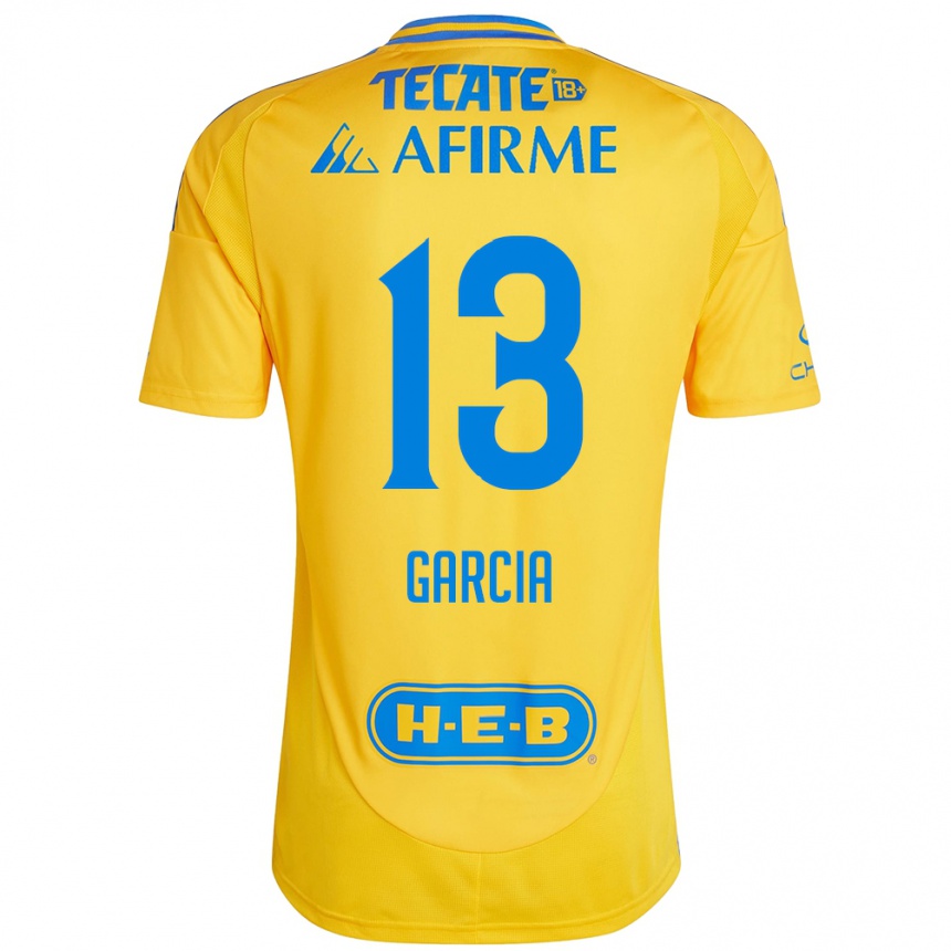 Niño Fútbol Camiseta Miriam Garcia #13 Oro Amarillo 1ª Equipación 2024/25