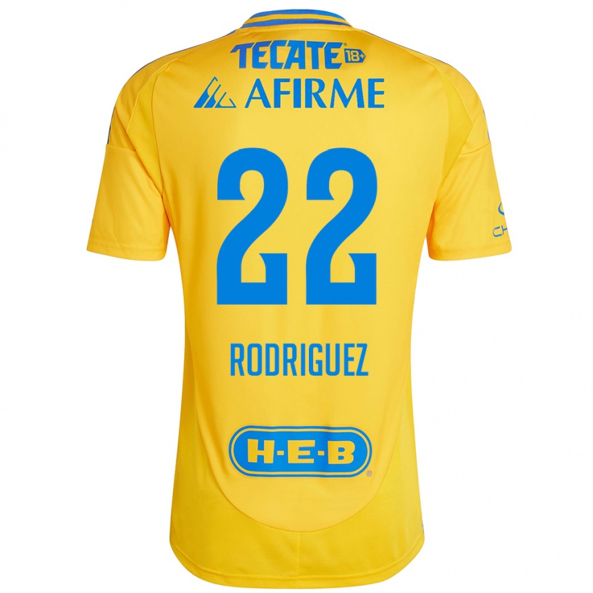 Niño Fútbol Camiseta Anika Rodriguez #22 Oro Amarillo 1ª Equipación 2024/25