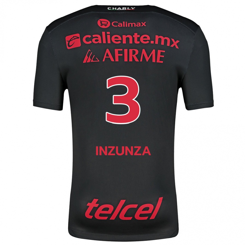 Niño Fútbol Camiseta Rafael Fernández #3 Negro Rojo 1ª Equipación 2024/25