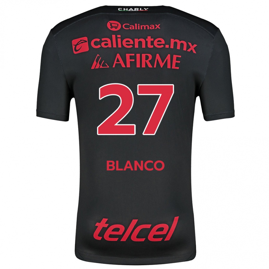 Niño Fútbol Camiseta Domingo Blanco #27 Negro Rojo 1ª Equipación 2024/25