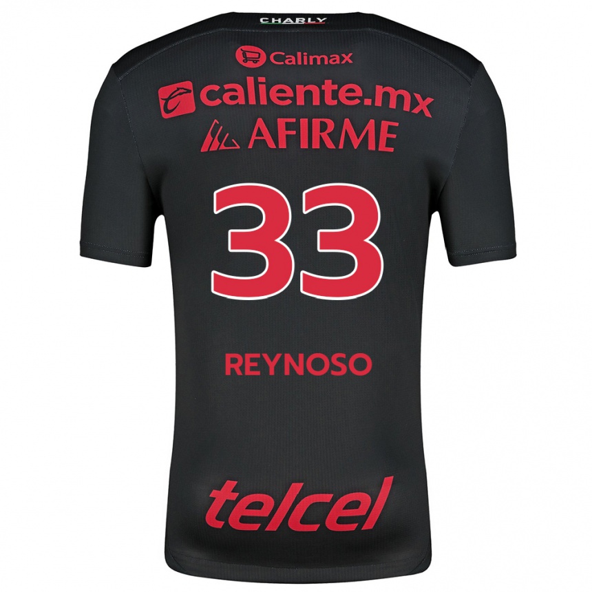 Niño Fútbol Camiseta Emanuel Reynoso #33 Negro Rojo 1ª Equipación 2024/25